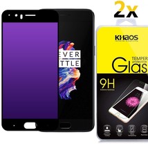 2X For Oneplus 5 [Full Cover] Tempered Glass Screen Protector -Black - £14.38 GBP