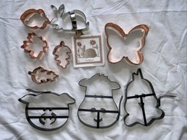 Set of 9 Pancake Molds  And Metal Cookie Cutter Lot Farm Animals - $22.27