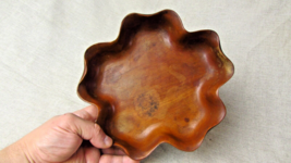 Vintage Wooden Flower Bowl - $43.46