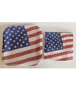 Paper Plates &amp; Napkins American Flag USA Patriotic 4th of July Party Set - £7.87 GBP