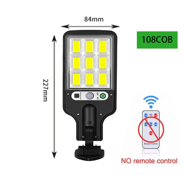 Aterproof outdoor 2500w solar street lamp with 3 light mode motion sensor security lamp thumb200