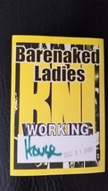 BARENAKED LADIES - VINTAGE 2001 ROSEMONT, ILLINOIS ORIGINAL CLOTH BACKST... - $18.00