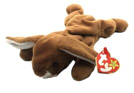 TY Beanie Babies Ears the Brown Bunny 8 inch DOB 4/18/1995 - $8.95