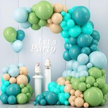 Dusty Blue Sage Green Balloon Garland Kit 128PCS Baby Shower Decor - $29.99