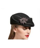Ladies Fedoras Hat Wool Vintage French Bowler Sombrero Hats Fedora Wool ... - $64.99