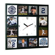New York Yankees Derek Jeter Clock with 12 pictures - £24.84 GBP