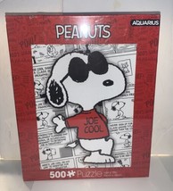PEANUTS Snoopy JOE COOL Aquarius Jigsaw Puzzle 500-Piece New Sealed 14” ... - $16.82