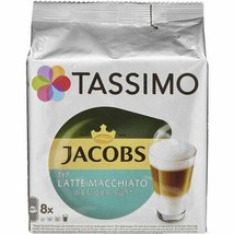 TASSIMO: Jacobs LATTE MACCHIATO LESS Sweet-Coffee Pods -8 pods-FREE SHIP... - £13.67 GBP