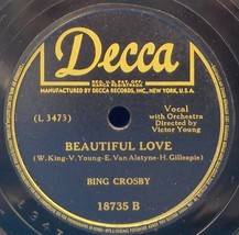 Bing Crosby 78 Symphony / Beautiful Love E / EE- SH3F - £5.43 GBP