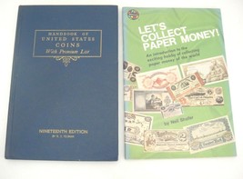 Lets Collect Paper Money and 1961 Handbook of US Coins Vintage Book Lot ... - $3.75