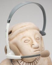 XBOX 360 MICROSOFT WHITE WIRED MIC HEADSET VOLUME MUTE ORIGINAL OEM AUTH... - $11.47