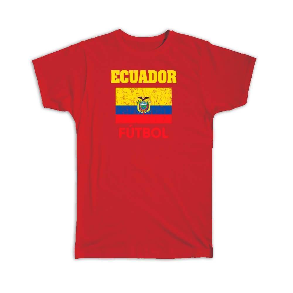 Ecuador : Gift T-Shirt Distressed Flag Soccer Futbol Team Ecuadorian Country Item image 3