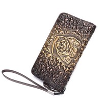 2022new Retro  Leather Long Multi-card Position Men And Women Hand Wallet Large  - £39.67 GBP