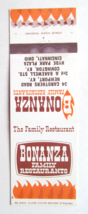 Bonanza Family Restaurant - Newport Covington Kentucky 20 Strike Matchbook Cover - £1.39 GBP