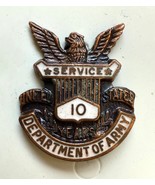 US Department of Army 10 Year Service Lapel Pin UNUSED Militaria Military - $114.04 MXN