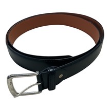 Men's 4XL Black Genuine Leather Belt – 54.5" Length – Silver Buckle – Ma... - $23.00