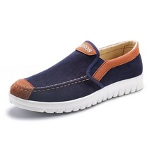 Casual Men Doug Shoes Spring Autumn Male Loafers Spring Autumn Flat Man&#39;s Canvas - £52.62 GBP