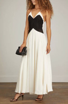 Minuit Robe Longue Dress Black and Ivory Size 4 / FR 36 Size NWT Made In... - $346.50