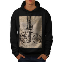 Wellcoda Man On Bicycle Mens Hoodie, Old Casual Hooded Sweatshirt - $32.27+