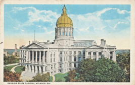 Atlanta Ga~Georgia State CAPITAL~1917 Antique Vintage Postcard - £4.66 GBP