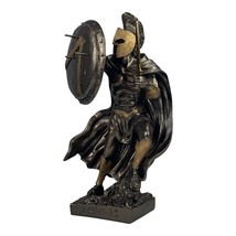 Leonidas with Arrows Greek Spartan King Warrior Cast Marble Statue Bronz... - $54.80