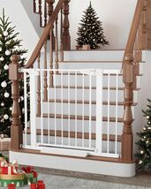 Cumbor 29.7-40.6&quot; Baby Gate for Stairs 5.5&quot; Extension Easy Walk Thru Doo... - $61.74