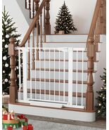 Cumbor 29.7-40.6" Baby Gate for Stairs 5.5" Extension Easy Walk Thru Doo... - $61.74