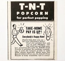 1950 TNT Popcorn Dr Scholl&#39;s Athletes Foot Powder Advertisement Collecti... - €12,01 EUR