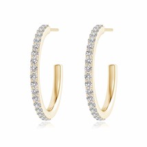 ANGARA Natural Diamond Round Hoops Earrings in 14K Gold (Grade-IJI1I2, 0.87 Ctw) - £1,031.90 GBP