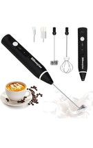 Milk Frother USB-Rechargeable 3 Speed 2 Whisks (BLUE) - $5.95