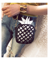New Female Bag PU Leather Women Bag Cute F PinePacket Chain Shoulder Messenger B - £74.06 GBP