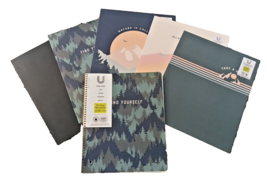 LOT: 6 Assorted Microban Two-Pocket Paper Folders 11x9.5 and Spiral Note... - $14.99