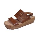 Korks Women Fraya Platform Sandals Size 8 Brown Faux Leather Slingback New - $34.60
