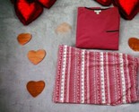 Nordic Print Women&#39;s Size 2X Red White Piece Long Sleeve Pajama Set Chri... - $41.58