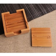 Personalized Bamboo Coasters - £7.97 GBP