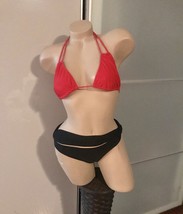 Red and black cut out bikini small NWOT - $12.86