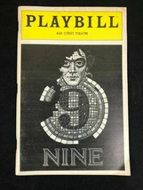 Playbill Nine at 46th Street Theatre Feb 1983 Raul Julia Tommy Tune - £11.65 GBP