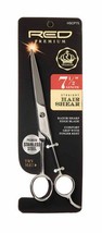RED PREMIUM by KISS 7 1/2&quot; STRAIGHT HAIR SHEAR STAINLESS STEEL HSCP75 - £6.28 GBP