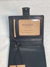 MARGOT New York Lizzie Black Genuine Leather Small Bifold Wallet NWT - £27.88 GBP