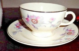 1950 Brym Mawr Floral Cup &amp; Saucer Set 4 cups 4 saucers - $29.70