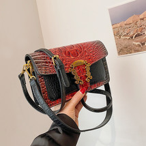 2024 WoMens Crossbody Bags Crocodile Small Square Stylish Pu Texture Handbag - £44.56 GBP