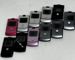 Lot of 11 Motorola Razr Flip Phones { UNTESTED } - £62.63 GBP