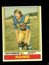 1974 Topps #370 Dave Elmendorf Vgex La Rams *X88999 - £0.76 GBP