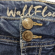 Wallflower WFI10247M Women's Blue Cotton Blend Cropped Denim Jeans Size 7 image 3