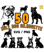 Bulldog Silhouette SVG Bundle, Dog Clipart PNG, French Bulldog SVG, Engl... - €2,54 EUR