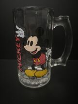 Vintage Disney Mickey Mouse Glass Beer Mug Heavy Duty Collectible - $9.18