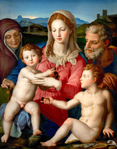 Giclee Holy Family with Saints Anne and John the Baptist painting canvas print - £6.62 GBP+