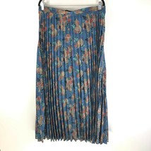 Lularoe Deanne Skirt Maxi Pleated Wrap Floral Blue 2XL - £26.38 GBP