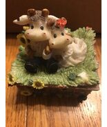 Cowtown “ Eight tone box ”Vintage Ships N 24h Music box. One cow has bro... - $27.14 CAD