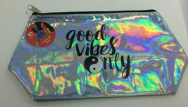 Royal Deluxe Accessories &quot;Good Vibes Only&quot; Printed Zippered Cosmetic Bag... - £7.90 GBP